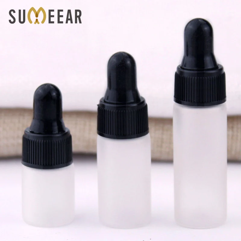 

100Piece/Lot 2ml 3ml 5ml mini Frosted Dropper Glass Aromatherapy Liquid with Glass Eye Dropper Empty Cosmetic Containers