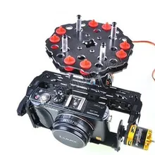 Двухосевой бесщеточный карданный комплект для камеры с контроллером и амортизатором и мотором FPV
