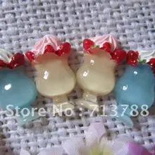 20 шт./лот плоские пластмассовые смолы lce крем, DIY смолы ремесло аксессуары модные полимерные Кабошоны