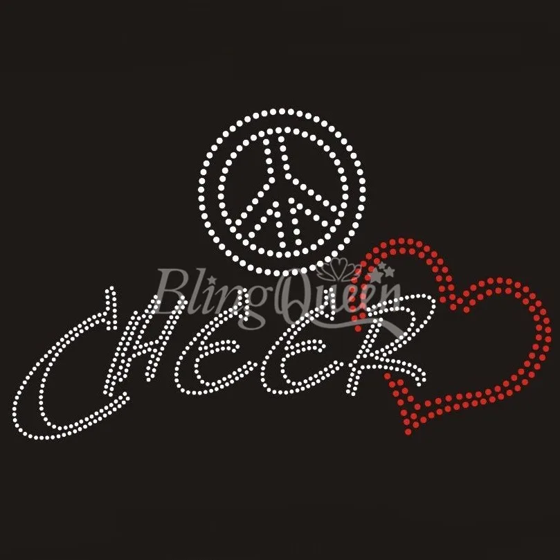 BlingQueen 25 шт./лот/, дизайн с надписью «Peace Cheer Love»