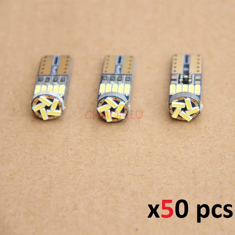 50 шт. T10 15SMD 4014 led canbus Нет Ошибка T10 canbus W5W светодиодный Магистральный светильник двери лампа Светодиодная купольная лампа универсальная лампа для чтения