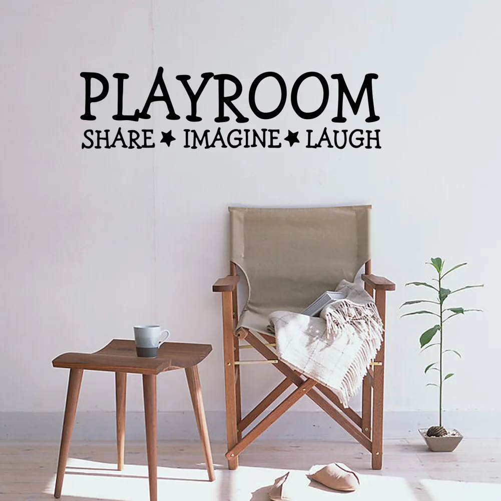 

Playroom Share Imagine Laugh Quotes Wall Sticker Kids Quote Wall Decals DIY Children Room Wall Lettering Quotes