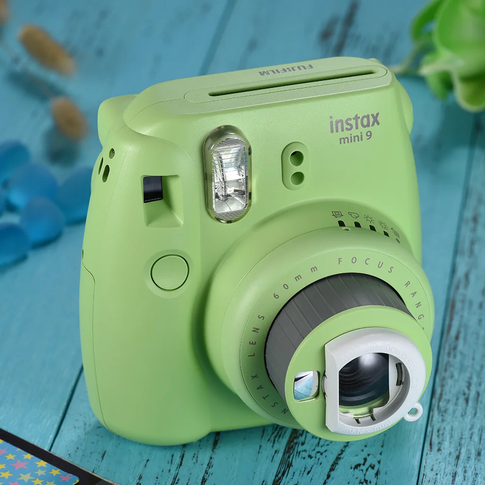 Fujifilm Instax Mini 9 пленочная камера фото мгновенная камера всплывающая линза автоматический замер мини-камера с 40 листов белая пленка края