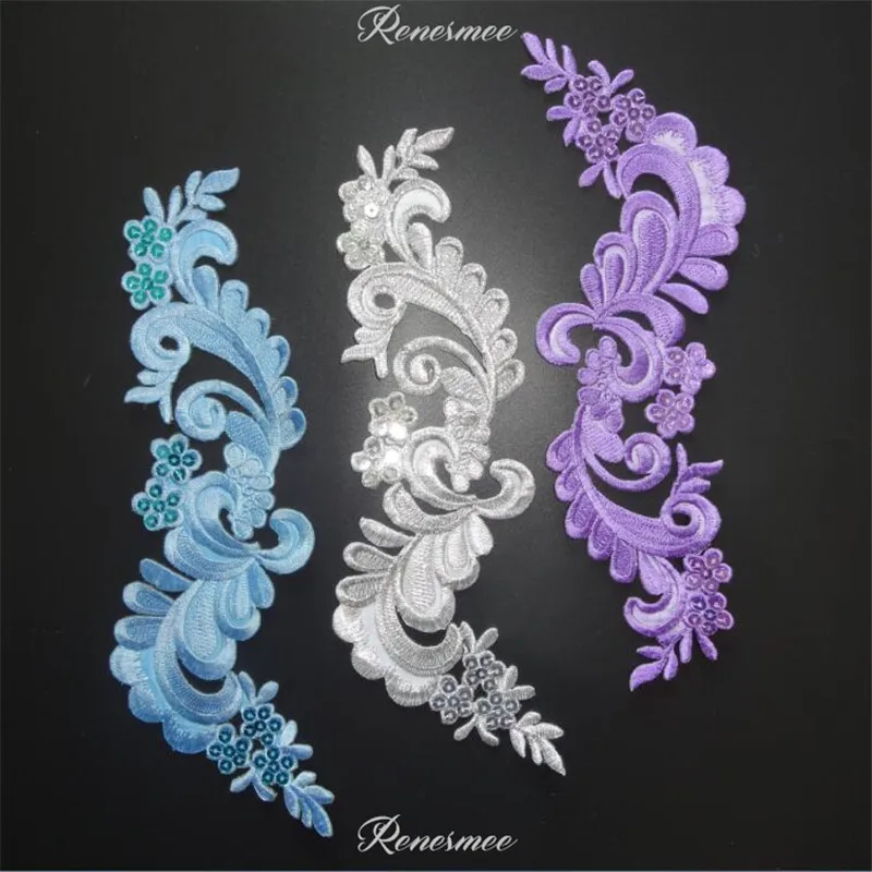 

2Pcs Sequins Flower Cloth Applique Clothing Embroidery Patch Fabric Sticker Iron On Patch Craft Sewing Repair for Dress Pink