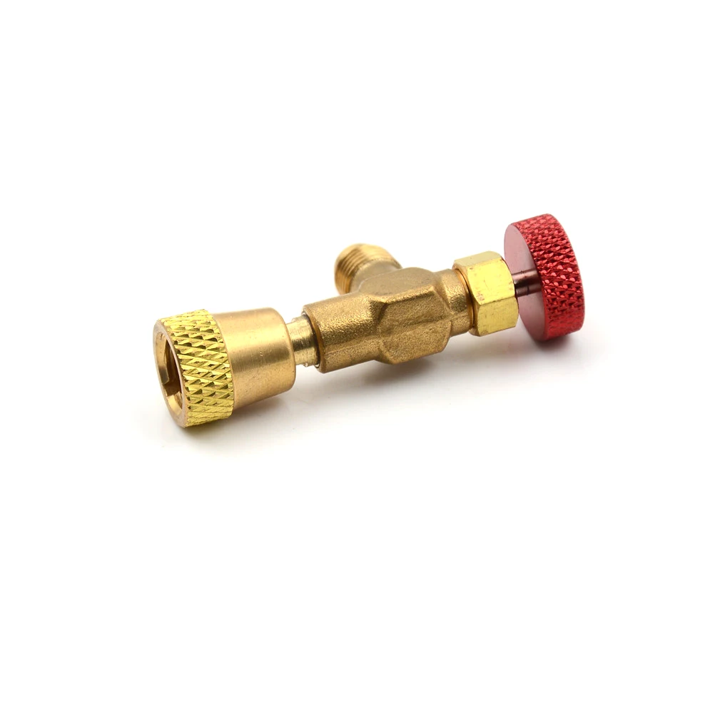 R410A Refrigeration Air Conditioning Valve Safety Adapter 1//4 SAE Male to 5//16 SAE Famale Charging Hose Valves R410A