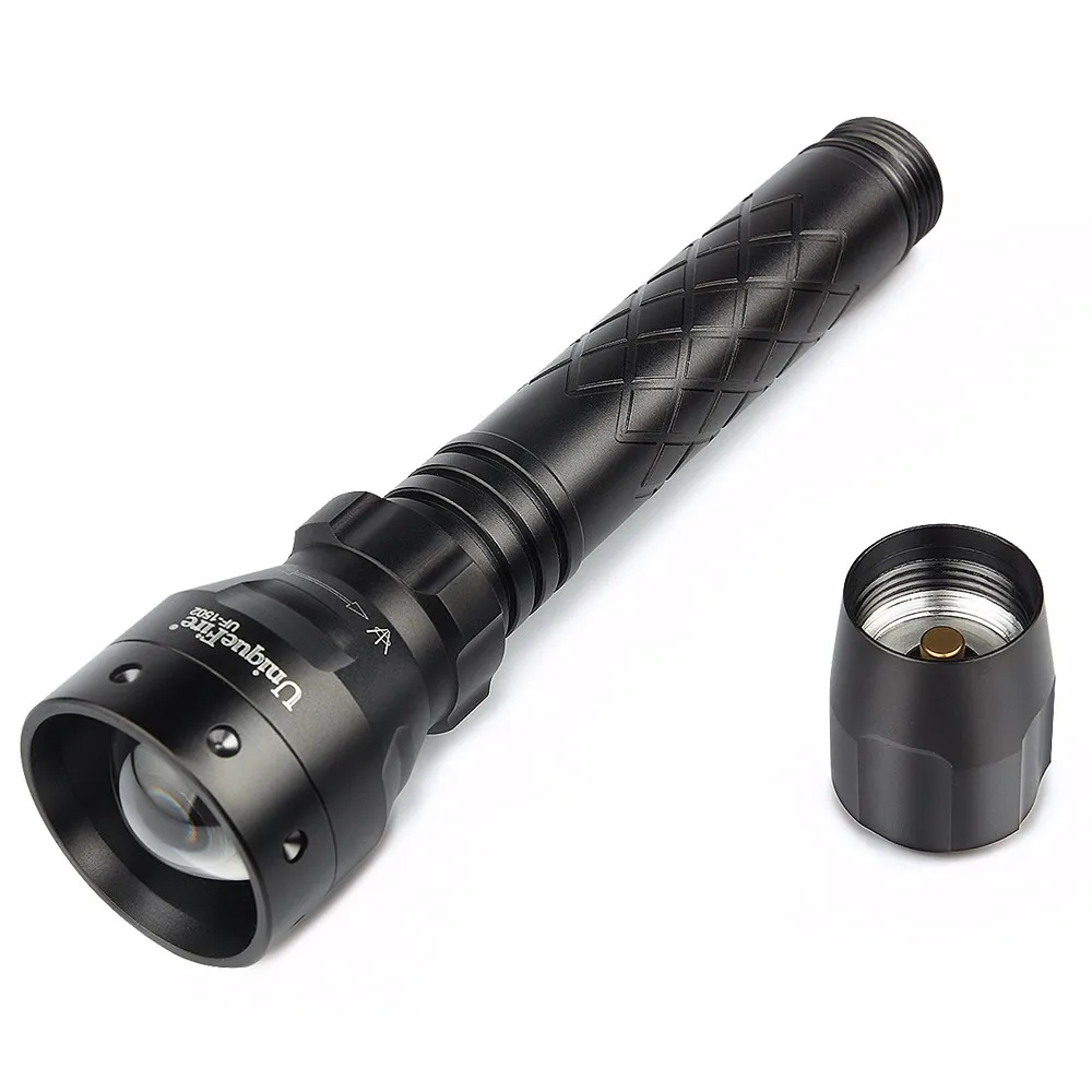 Uniquefire LED torch1502 XPE adjustable LED diving&tactical Flashlight  white light  +two slot charger+gun mount+rat tail8