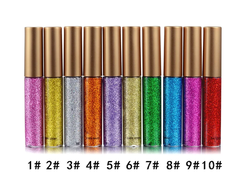 

New Eyeliner Waterproof Liquid Glitter Pencils eye Make up Pigmented Eyeliners Shining Shimmer Eyeshadow Cosmetics Tool