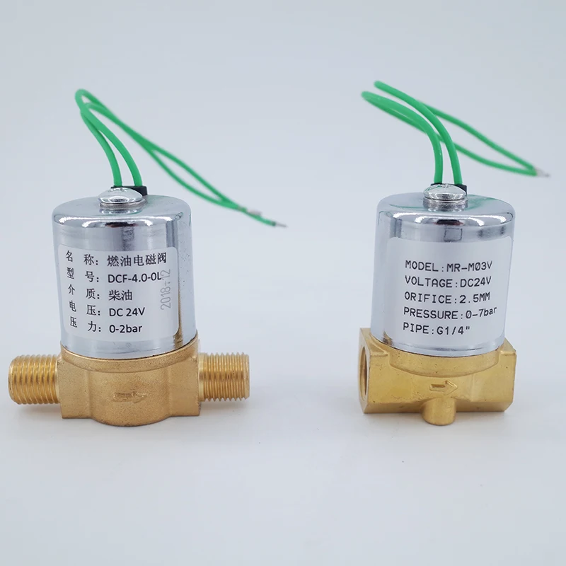 

GOGO Normally Closed 2 Way Brass Gas Mini Solenoid Valve 1/8 1/4 M12 1.5mm/2.5mm/3mm Pneumatic welding machine burner valve