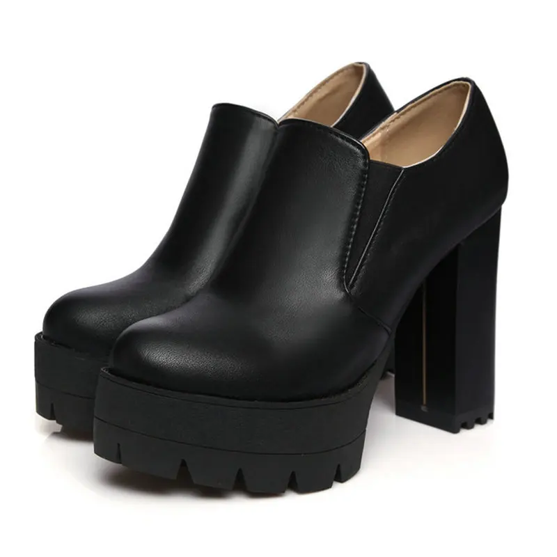 

B2-7 Size 34-43 Women Plus Size Shoes Female Deep Mouth Slip-on Pumps Lady Platform Career Party Pump Woman Super High Heel Shoe