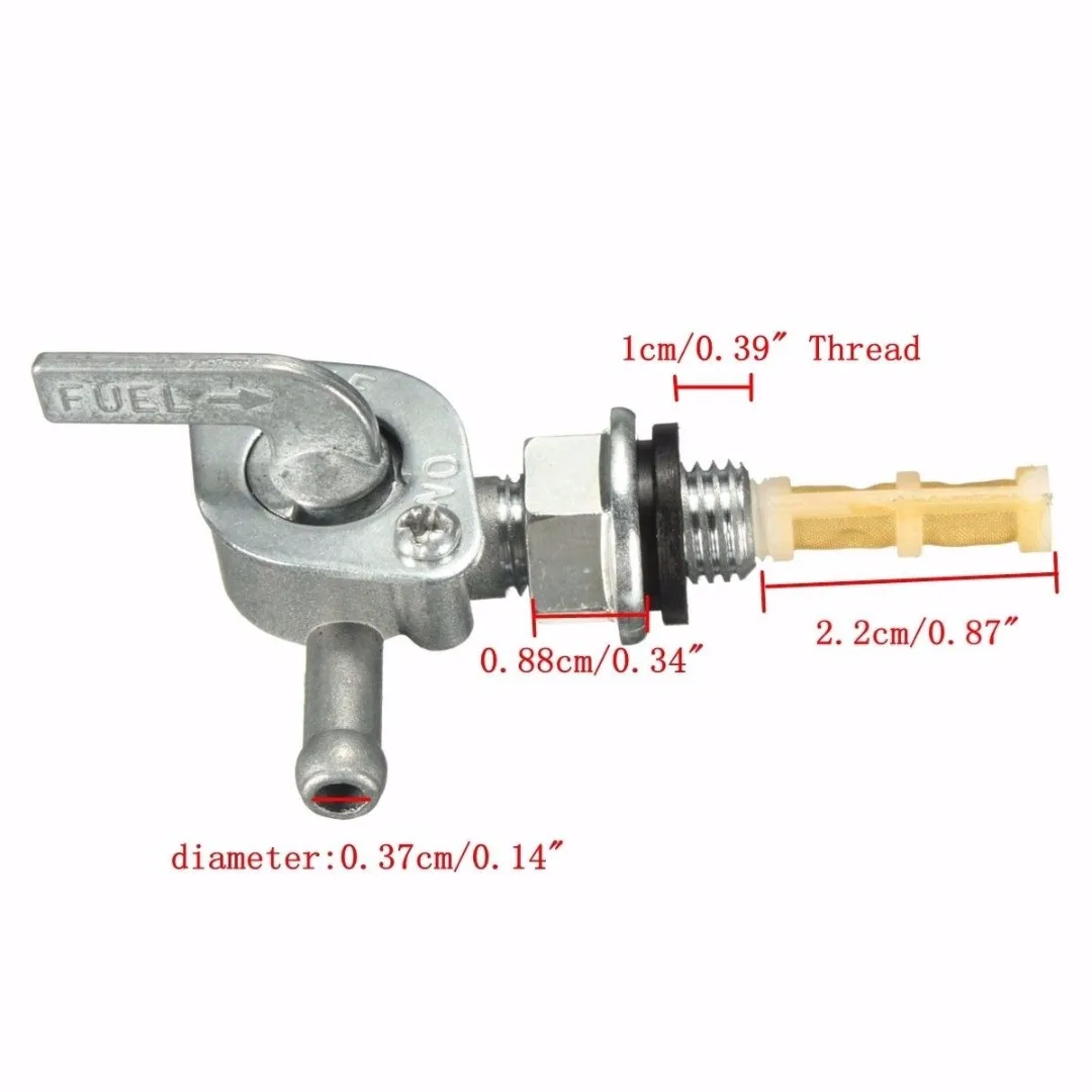 10mm Fuel Petrol Tank Tap Petcock Switch Generator Pit Dirt Bike ATV Quad motorcycle fuel switch