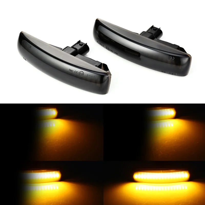 

2pcs For Land Rover Range Rover Sport Discovery 3 4 Freeland 2 Led Dynamic Side Marker Light Smoke Lens Repeater Indicator Light