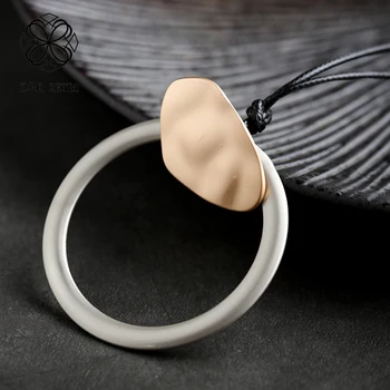 

Long Necklace for Women Fashion Jewelry chokers Statement necklaces & pendants Jewellery Suspension Alloy Pendant Rope Chain New