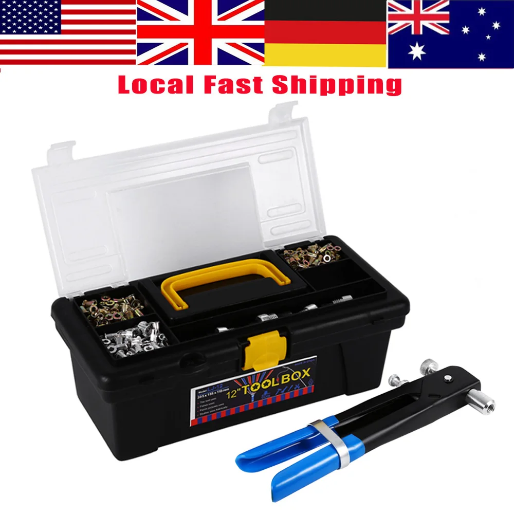 1 Set Blind Rivet Nut Rivnut Nutsert Insert Tool Rivnuts Set Kit M3 M4