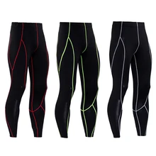 Новые модные мужские спортивные Леггинсы, спортивная одежда для фитнеса, длинные брюки, утягивающие треники, колготки для тренировок в спортзале, обтягивающие штаны