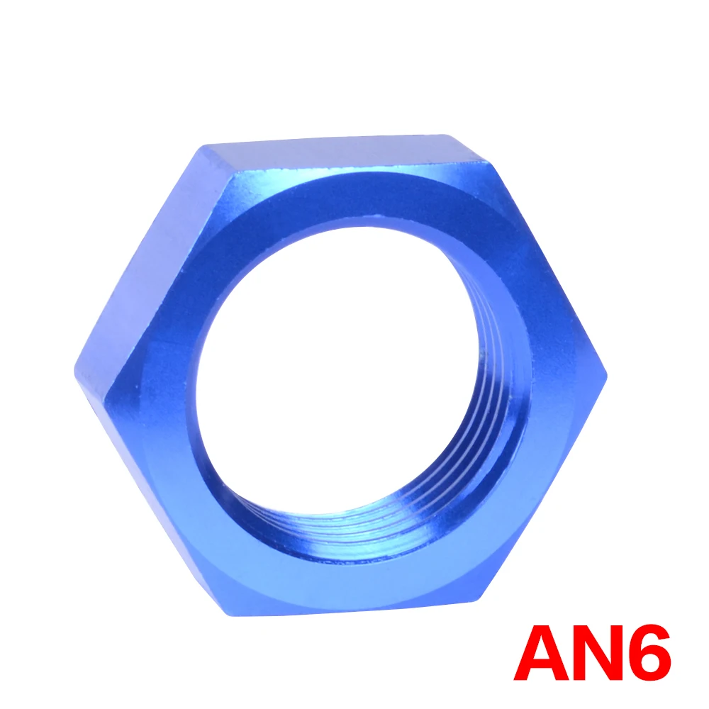 Buy ESPEEDER AN6 Blue Aluminium Nut Bulkhead Fitting