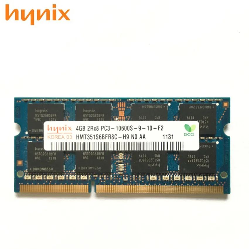 Чипсет Hynix 4GB 2Rx8 PC3 10600S DDR3 4G 1333Mhz ноутбук память модуль SODIMM ram