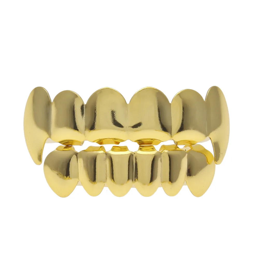 Хип-хоп 6 верхних и нижних зубов золотого, серебряного, розового, золотого цвета набор зубных грилей вампира для мужчин и женщин ювелирные изделия