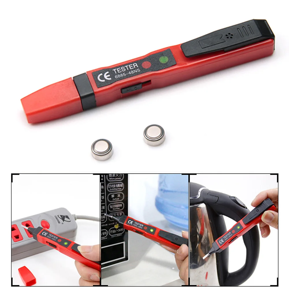 

LED Light Electric Indicator Outlet Non-contact Insulated Fuses Power Voltage Tester Pen Junction Boxes Digital Detector Sensor