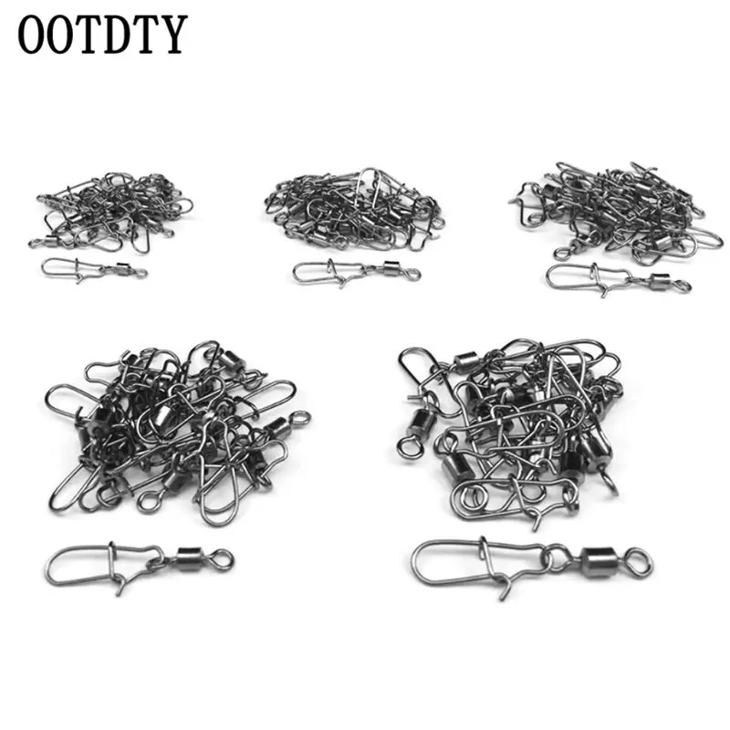 

OOTDTY 210 Pcs/box American-style Swivel Enhancement Pin Set Fishing Tackle Accessories Connector Combination