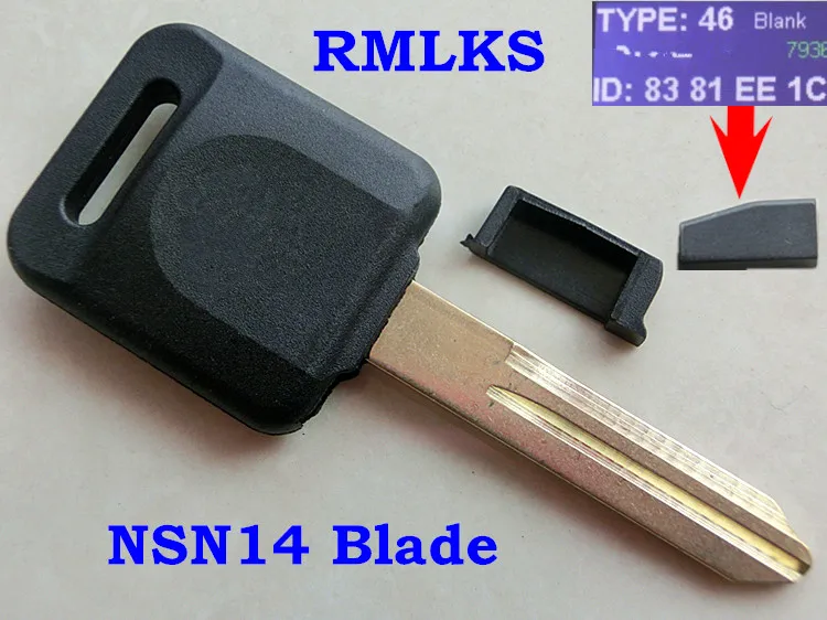 RMLKS Замена транспондера брелок с ID46 PCF7936 4D60 чип Подходит для NISSAN Teana Tiida Qashqai X Trail