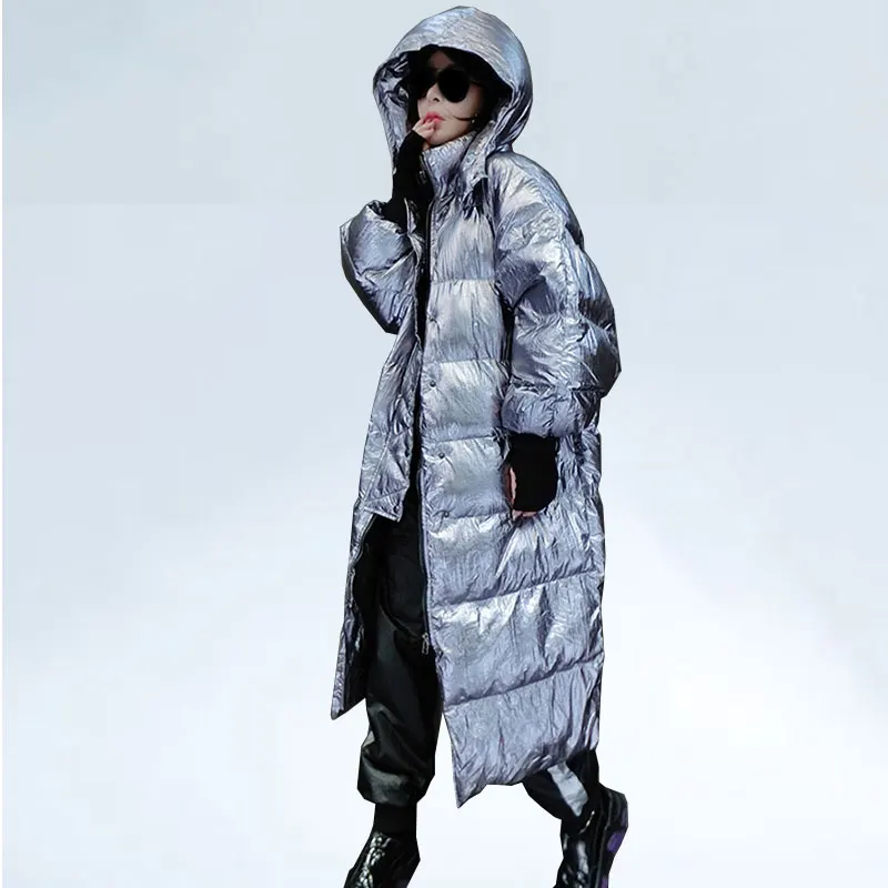 Зимняя парка, модное женское пуховое хлопковое пальто с капюшоном, стеганая хлопковая куртка, женская Свободная верхняя од