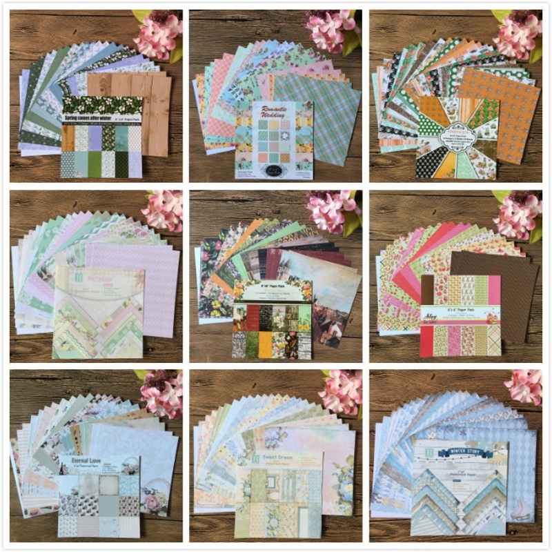 

12pcs/Pack 15*15cm 9 Pirate Life Spring Patterned Paper Pad for Scrapbooking DIY Happy Planner Card Making Journal Project
