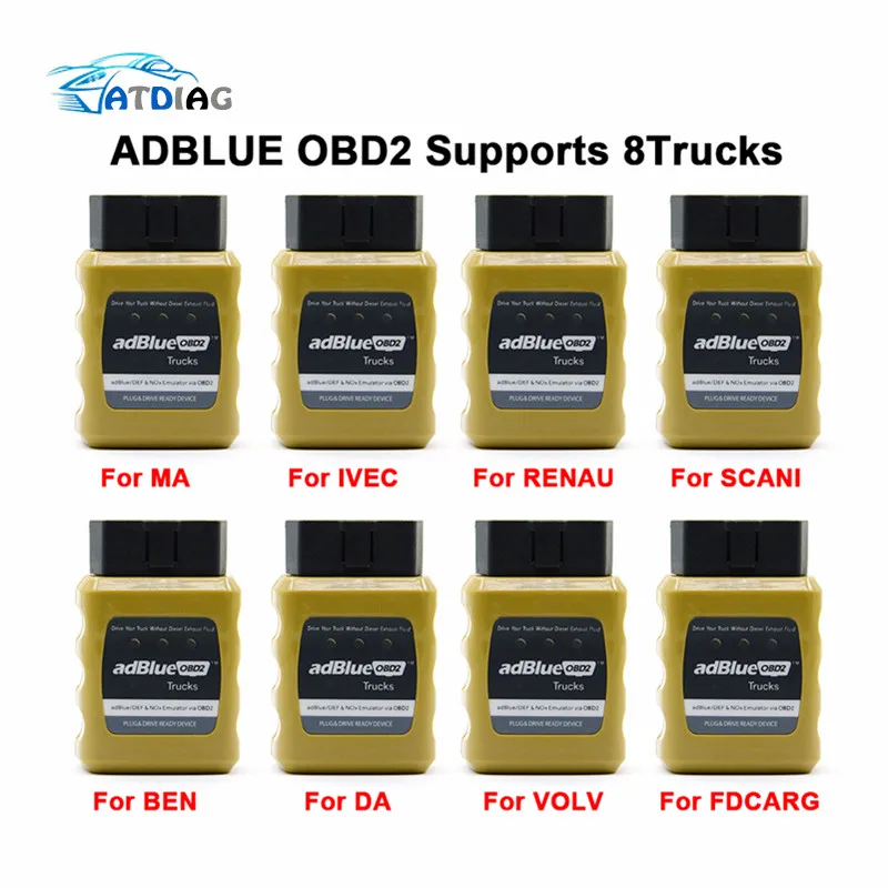 Adblue OBD2 эмулятор NOX из ткани, имитирующий AdblueOBD2 Plug& Drive готовы к использованию устройства OBD2 грузовики-8 видов футболок