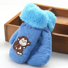 ARLONEET зимний, утепленный, для детей перчатки вязанные варежки с вышивкой для мальчиков и девочек комплект из двух частей с бархатом, чтобы согреться ремни перчатки CJ10