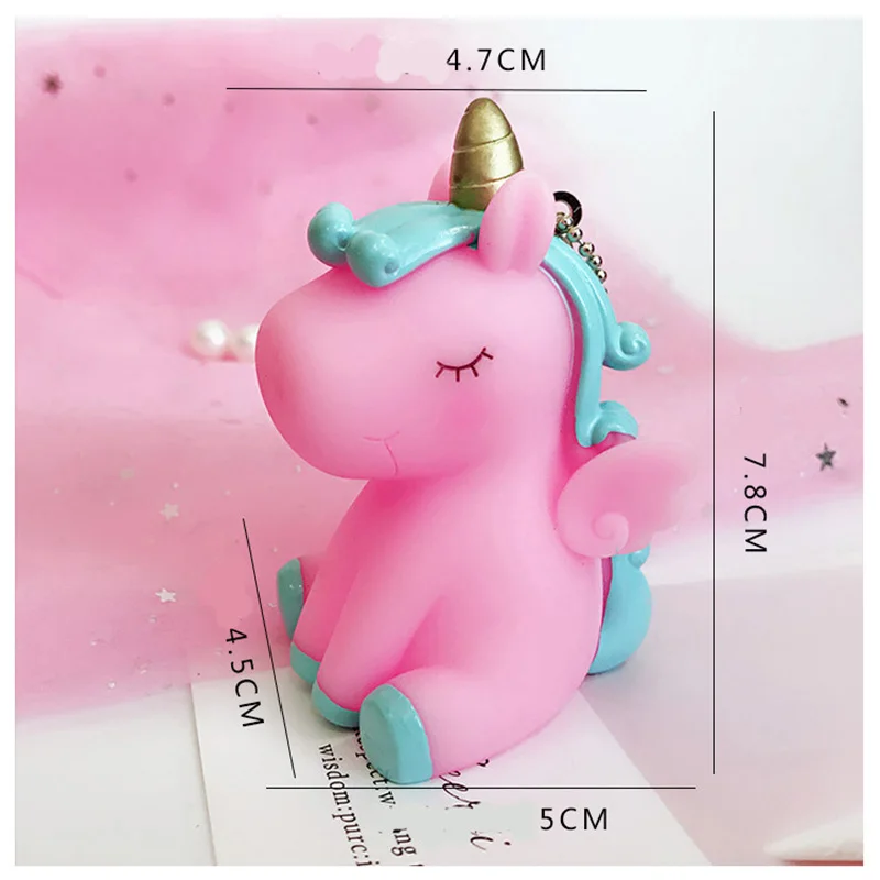 Fancy-Fantasy-Rainbow-PVC-Animal-Unicorn-Keychain-for-Men-Women-Bag-Ornament-Phone-Key-Chain-Porte (5)