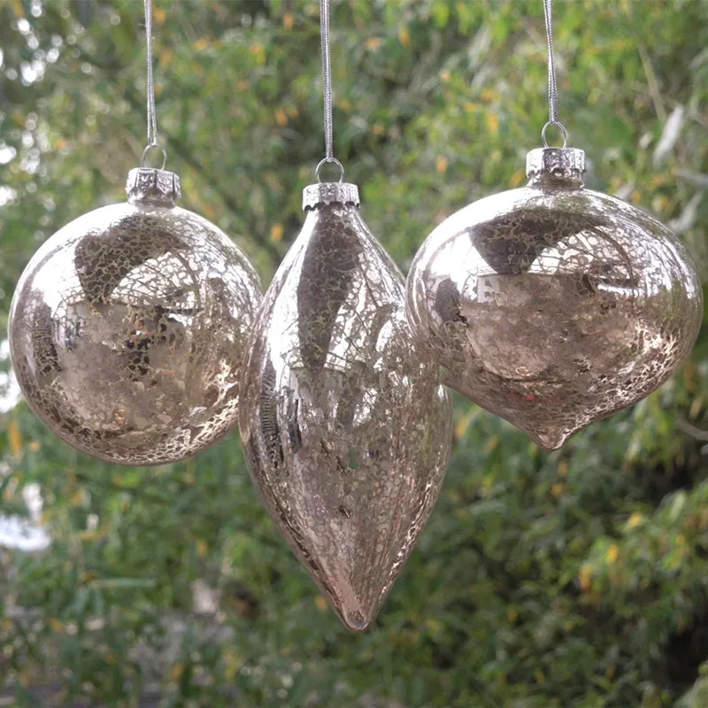 Envío gratis 4 piezas./paquete Chapado en plata artesanía Navidad cristal globo Navidad día decorativo colgante globo olivo adornos Envío gratis 4 piezas./paquete Chapado en plata artesanía Navidad cristal globo Navidad día decorativo colgante globo olivo adornos