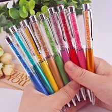 18 Colors Crystal Ballpoint Pen Fashion Creative Stylus for Writing Stationery Office & School Pen Ballpen Black Blue 1.0mm