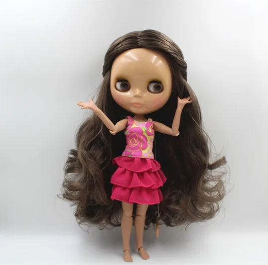 Mudar a Maquiagem Blygirl Marrom Preto Cachos Blyth Boneca Pele Preta Nude Conjunta Corpo Geral 7 Pode 5 Blygirl marrom preto cachos blyth boneca pele