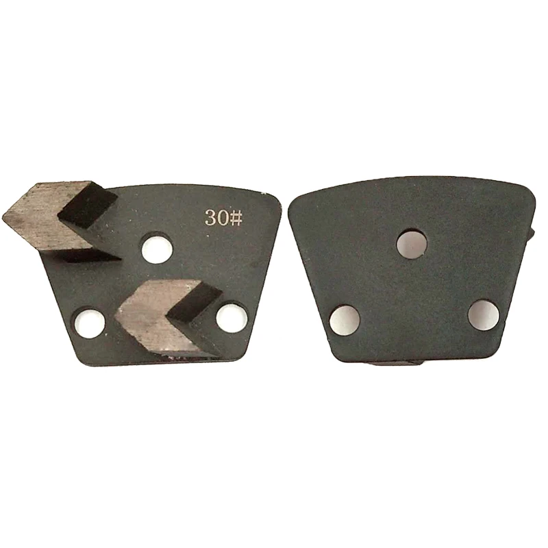 RIJILEI 6PCS Trapezoid Diamond Grinding Disk Metal Plate for Stone and Concrete Floor Grinding Diamond Grinding Disc JX08