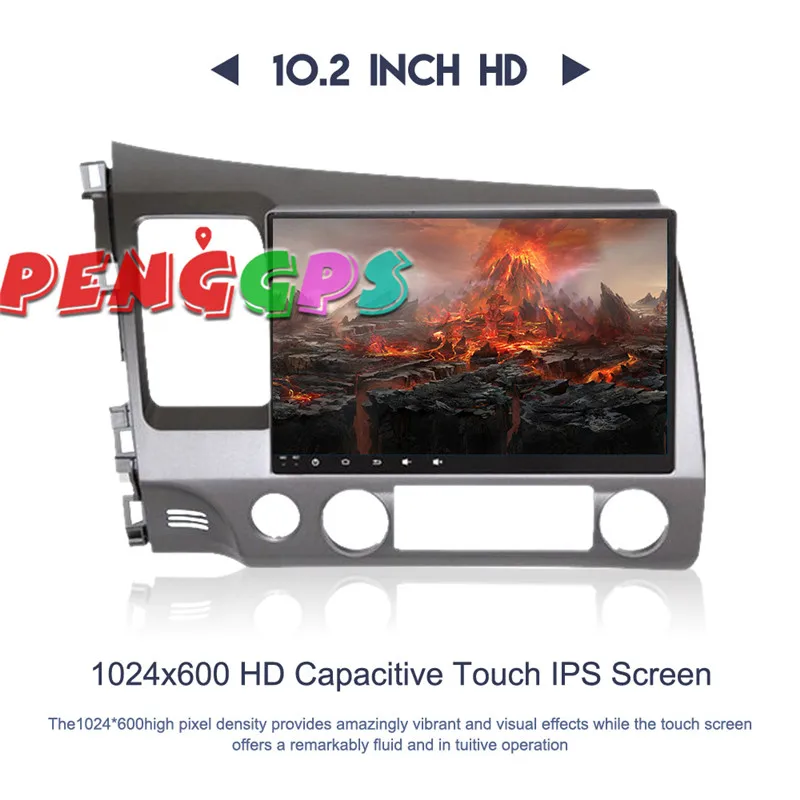 Cheap 10.2 inch Android 7.1 8.0 Car Radio GPS Navigation Headunit for Honda Civic Sedan 2007-2011 Multimedia no Car DVD Player Stereo 10