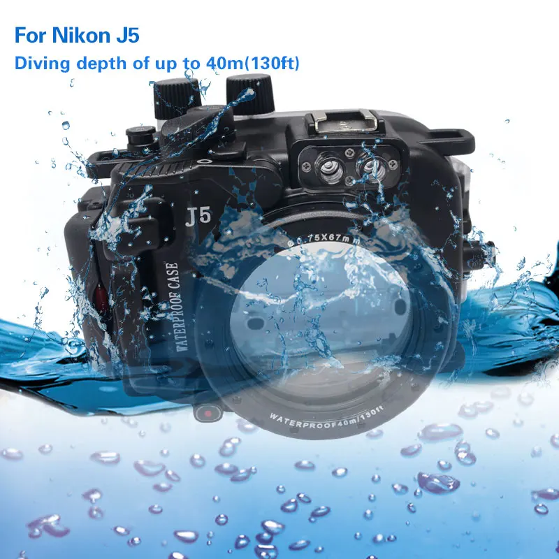 Mcoplus 40m/130ft Camera Underwater Housing Waterproof Shell Case For