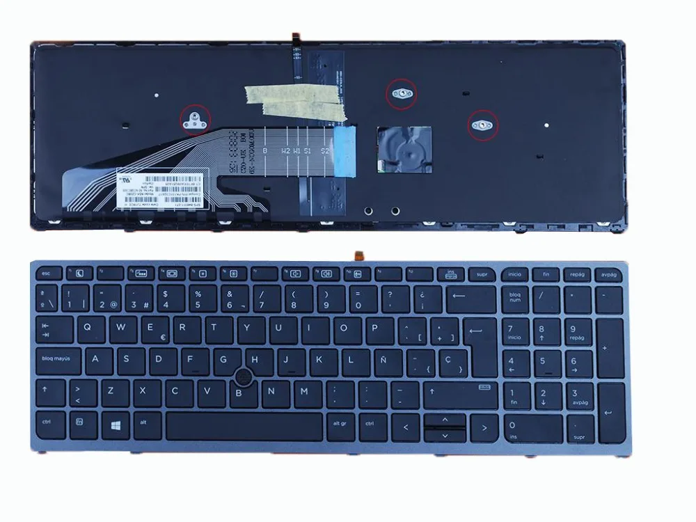 New SP Laptop Keyboard For HP Zbook 15 G3 17 G3 BLACK FRAME BLACK