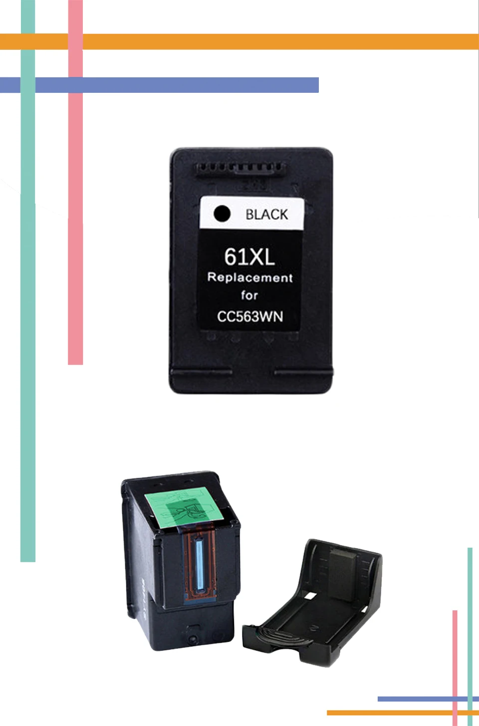 for HP61 Black compatible cartridge