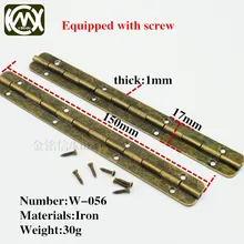 10pc/lot 17*150mm 180Degree long-term supply of furniture hinge flat hinge,home hardware hinges,wooden box hinges ,with screw