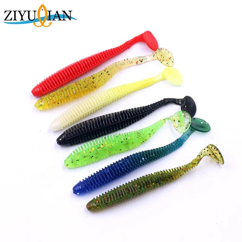 

5PCS Wobblers Soft lures Gear fishing bait With T Tail 9cm 3g Shad Worm Swimbaits Silicone Fish lure Carp Artificial Soft Lure