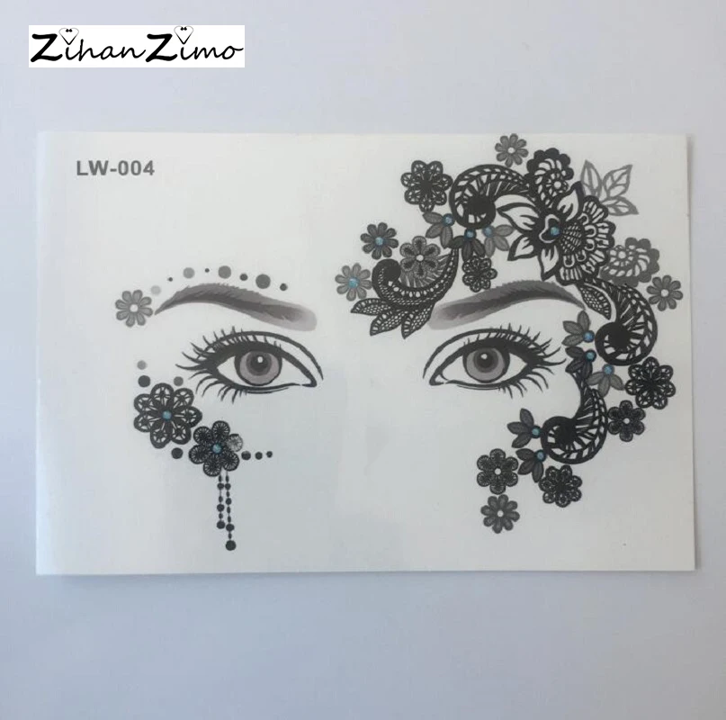 

Waterproof face stickers masquerade party decoration eye stickers sexy face tattoo stickers Forehead Stage Decor