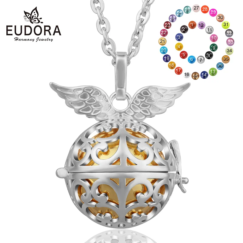 Eudora подвеска в виде шара гармонии, медная металлическая подвеска в виде ангела, 20 мм, детский колокольчик, подарок на Рождество