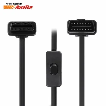 

30CM OBD2 Extension Cable With Switch 16Pin Male To 16Pin Female OBD II Connector for OBD2 Diagnostic Tool ELM327 Cable