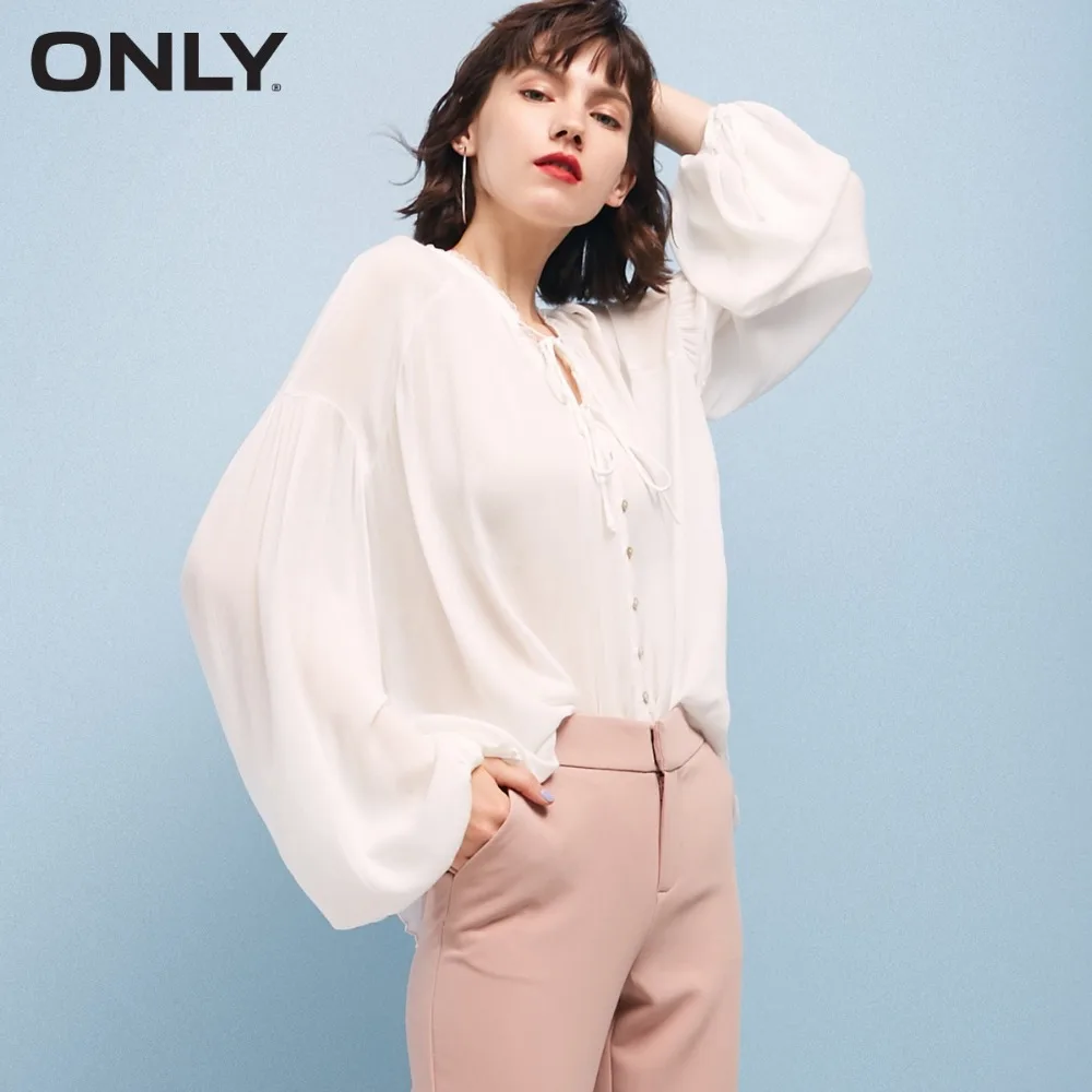 

ONLY Women's new short front long back single-breasted shirt | 118331503