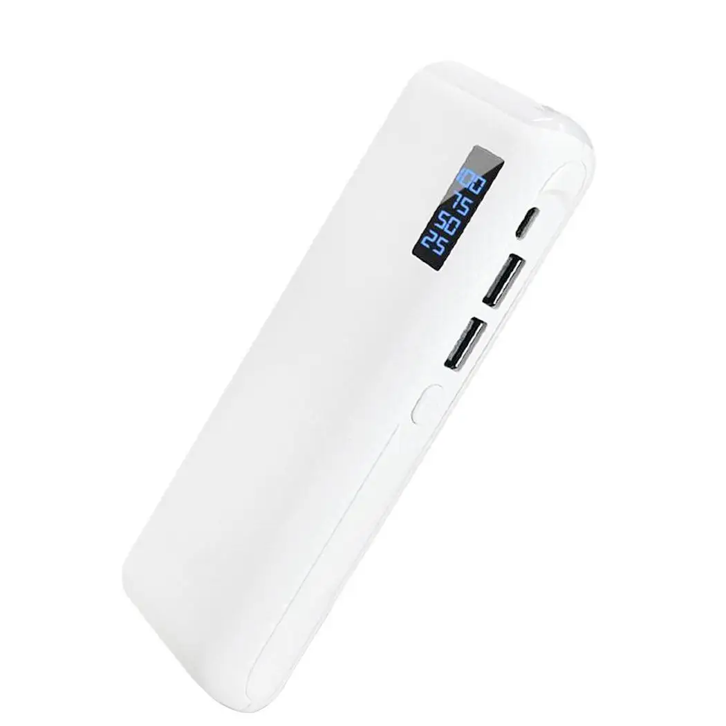 

6000mAh/8000mAh/10000mAh Portable Power Bank Dual USB Mobile Power Bank External Battery LCD Display White Poverbank For iPhone