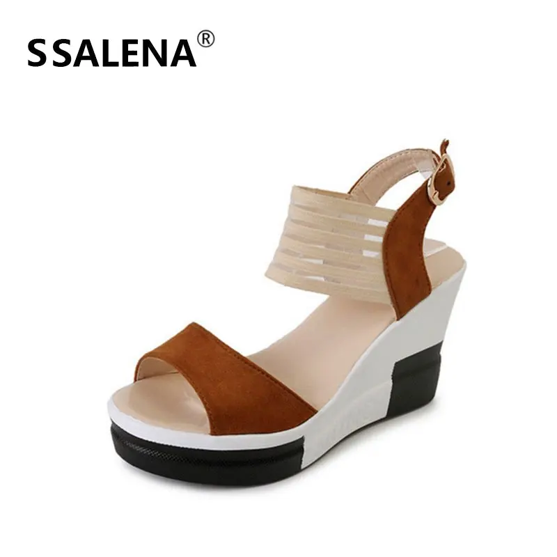 

Women Summer Wedges Platform Fashion Sandals Ladies Open Toe High Heels Sandals Female Ankle Buckle Strap Comfort Shoes AA60600