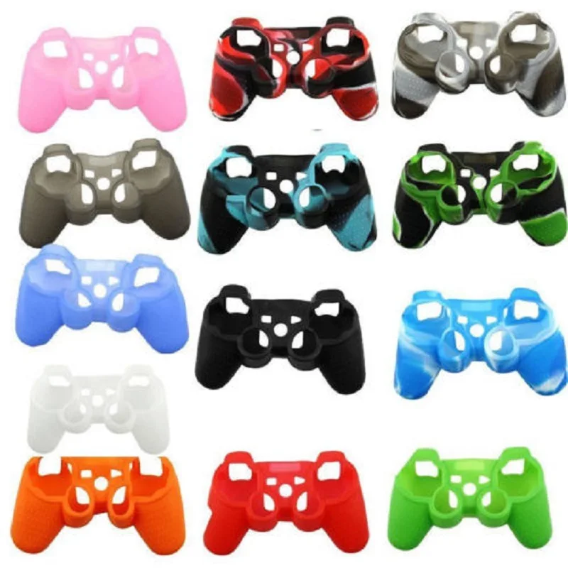 

FZQWEG Silicone Protective Skin Case Cover For Sony PS3 Wireless Game Controller Joypad Random Color