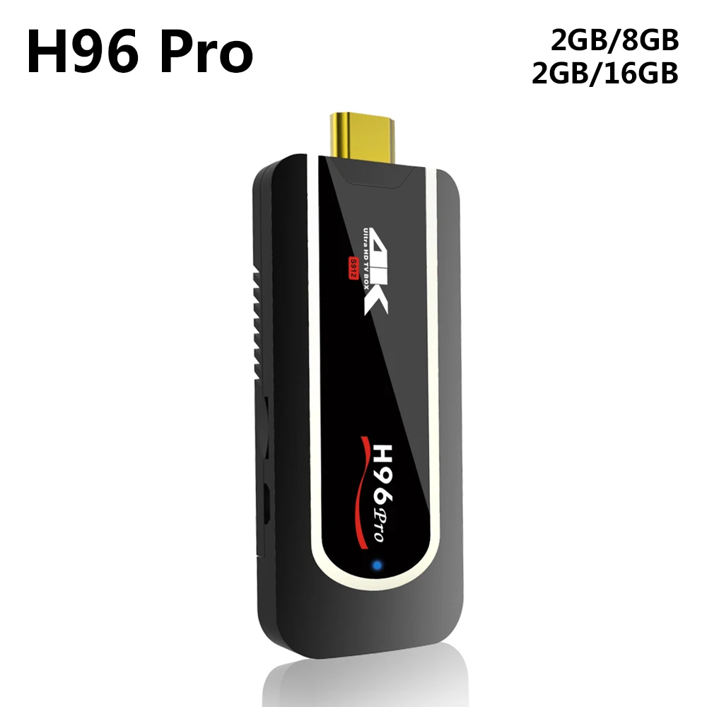 

H96 Pro Amlogic S912 Octa Core Mini PC Android 7.1 TV Box 2GB RAM 16GB ROM Smart TV Dongle 2.4G Wifi 4K HD Media Player TV Stick