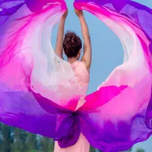 250*114 см половинный круг танец живота шелковая вуаль танцор живота костюм аксессуар градиент цвета сцены реквизит