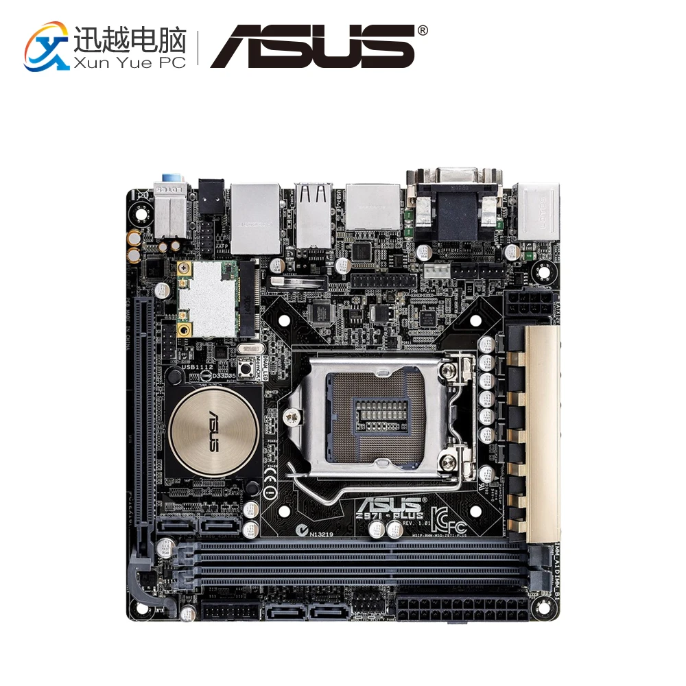 

Asus Z97I-PLUS Desktop Motherboard Z97 Socket LGA 1150 For Core i7 i5 i3 DDR3 16G SATA3 USB3.0 Mini-ITX Original Used Mainboard