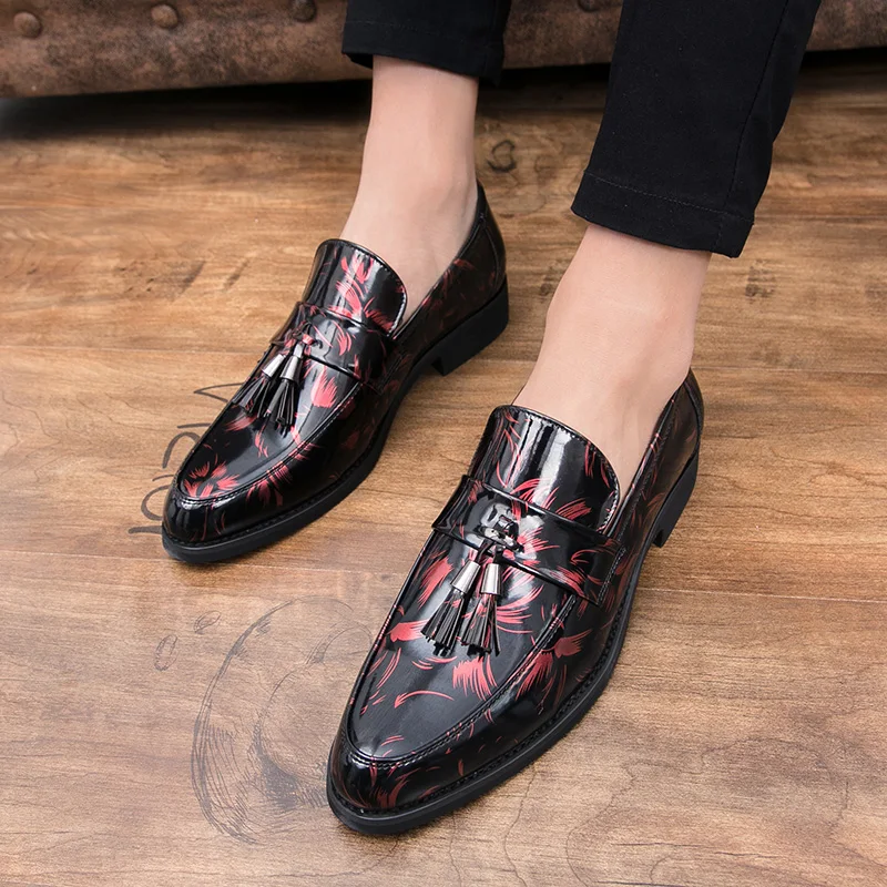 Summer outdoor comfortable leather korean men business shoes Fashion stylish male loafers dressing casual flats driving shoes